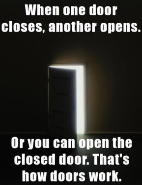 door opens